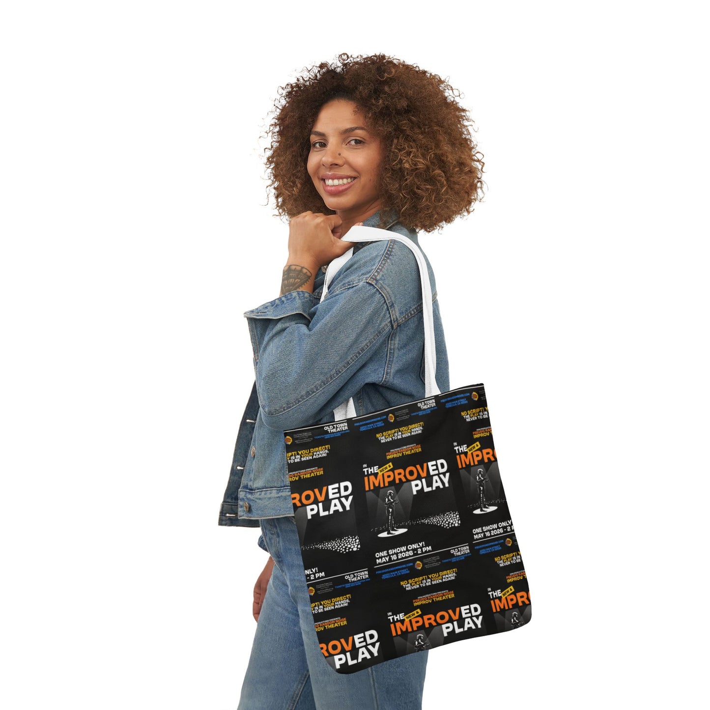 DON'T TOTE RANDOM ITEMS (TM) CANVAS TOTE w/2 Color Straps!