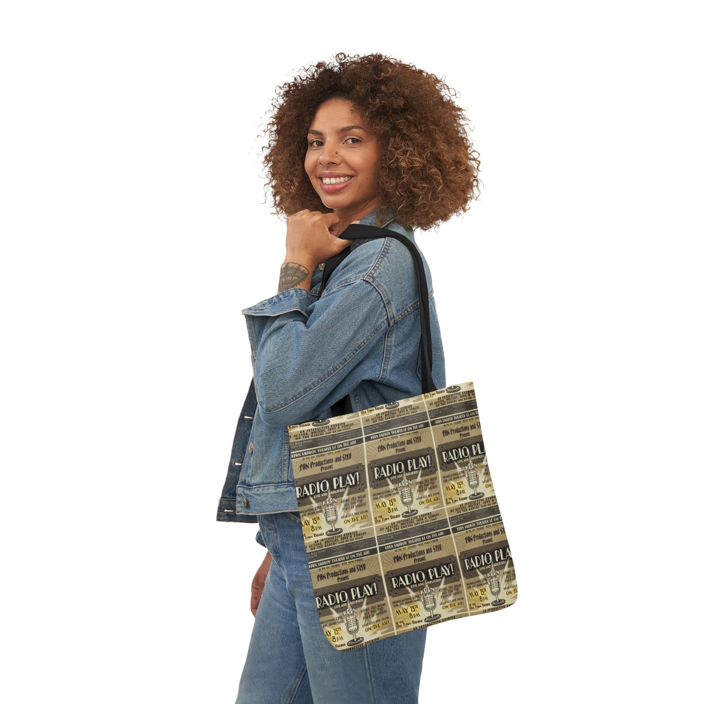 DON'T TOTE RANDOM ITEMS (TM) CANVAS TOTE w/2 Color Straps!