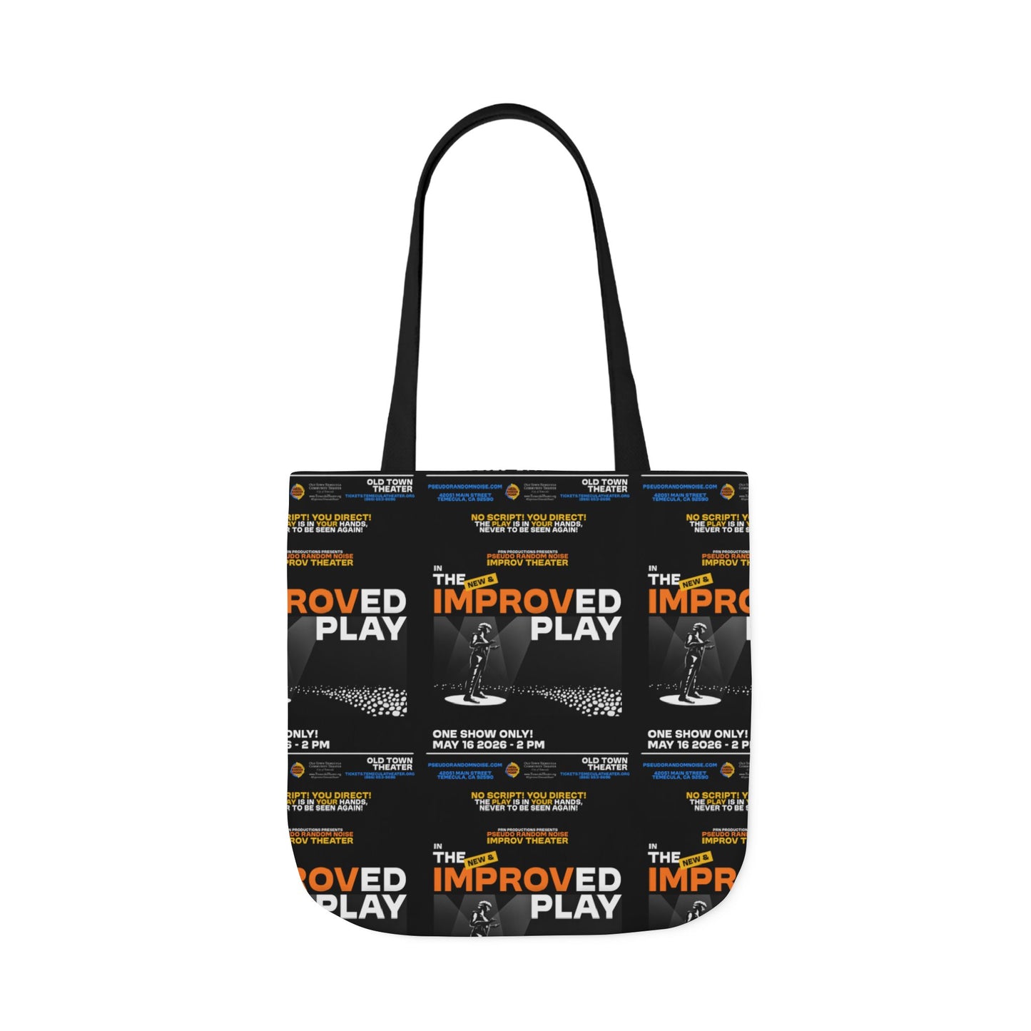 DON'T TOTE RANDOM ITEMS (TM) CANVAS TOTE w/2 Color Straps!