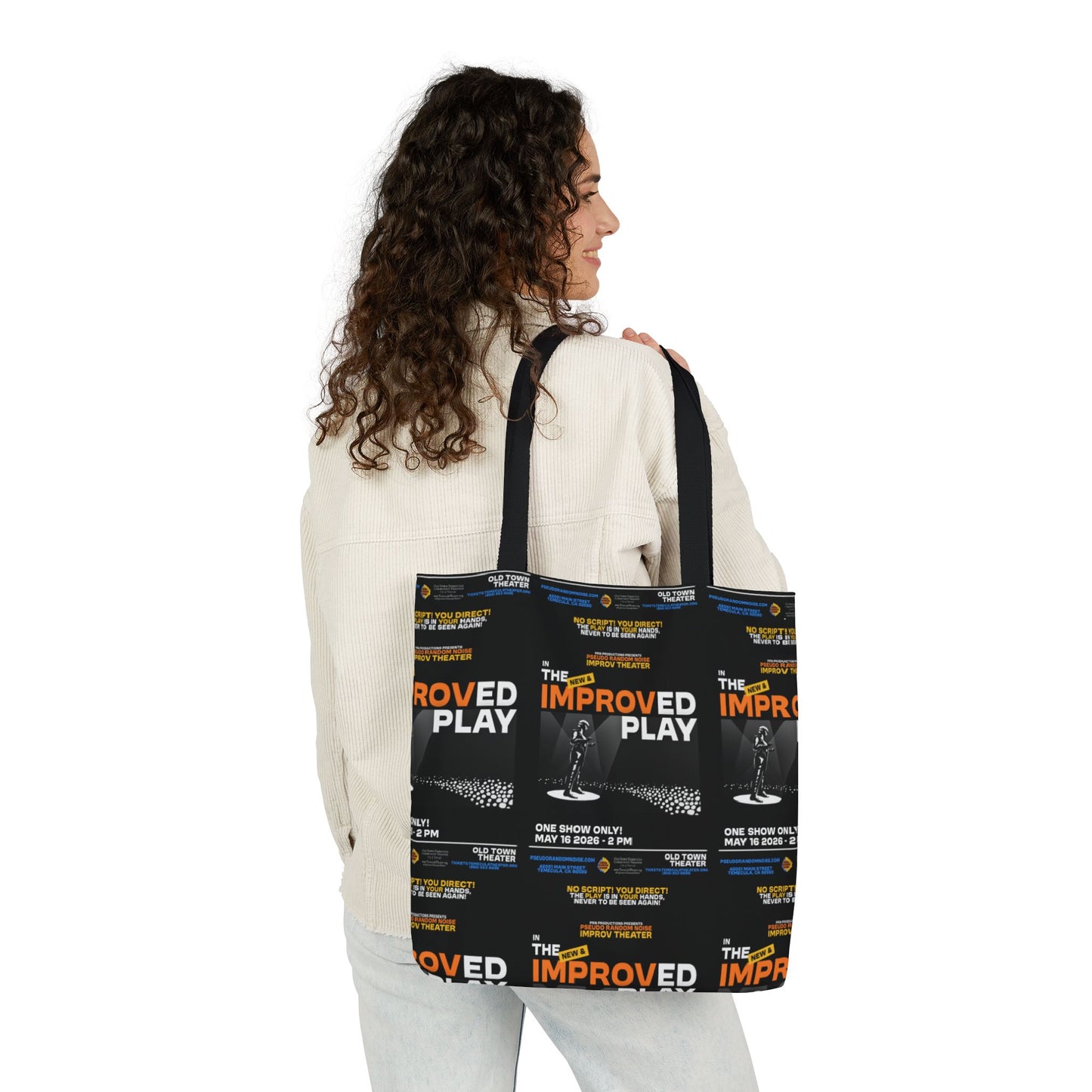 DON'T TOTE RANDOM ITEMS (TM) CANVAS TOTE w/2 Color Straps!
