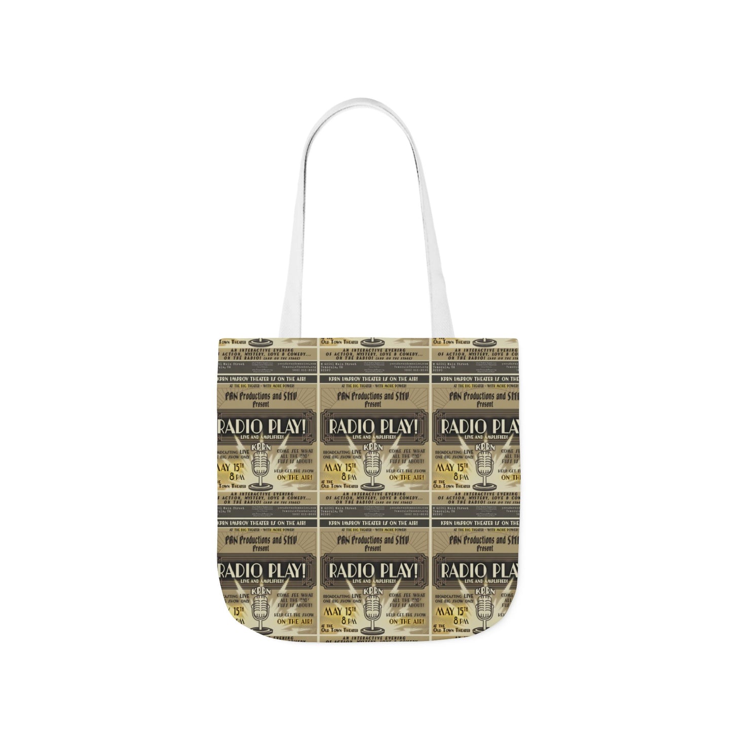 DON'T TOTE RANDOM ITEMS (TM) CANVAS TOTE w/2 Color Straps!