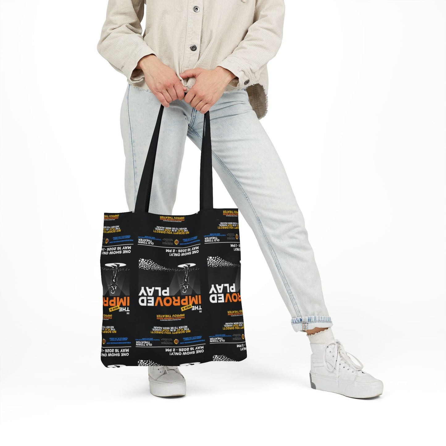 DON'T TOTE RANDOM ITEMS (TM) CANVAS TOTE w/2 Color Straps!