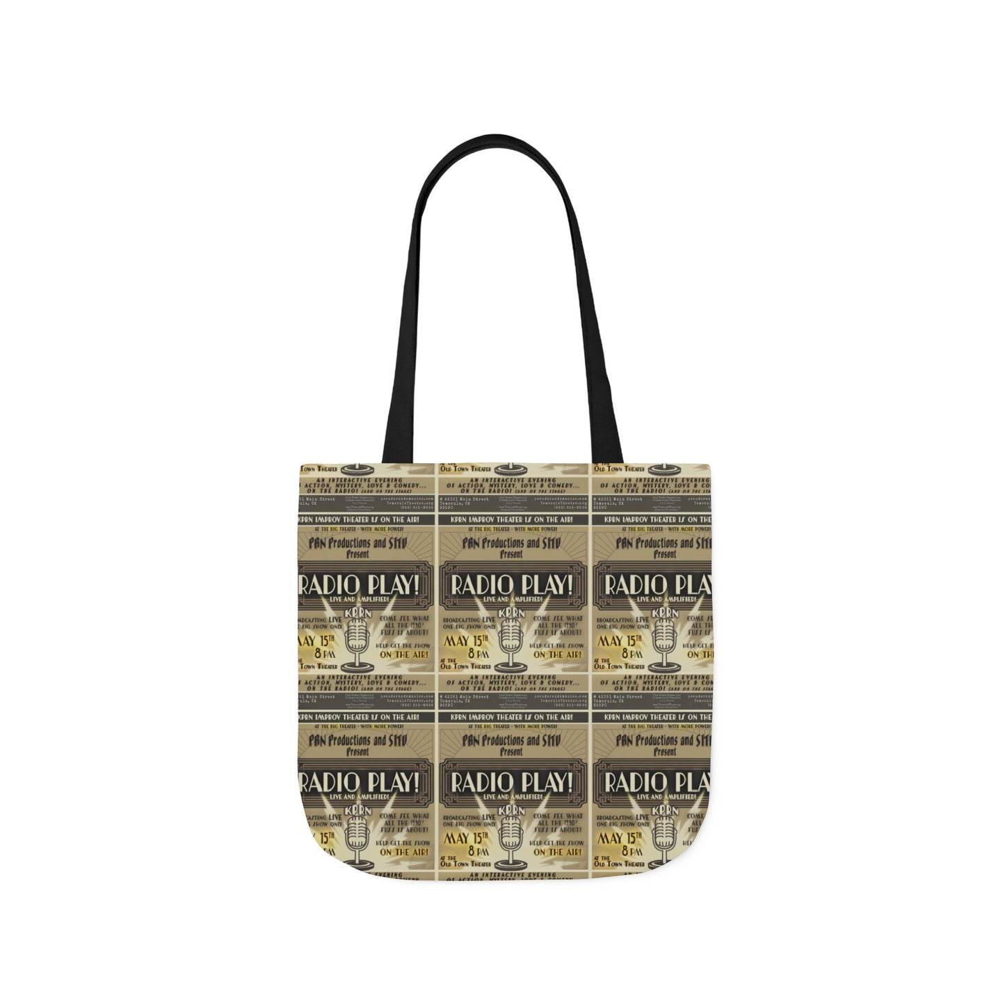 DON'T TOTE RANDOM ITEMS (TM) CANVAS TOTE w/2 Color Straps!